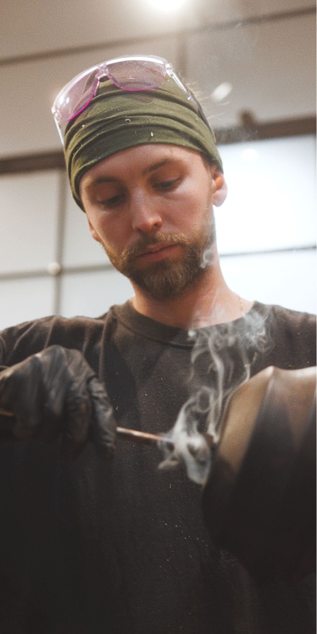 Bobby Keil making a wooden bowl