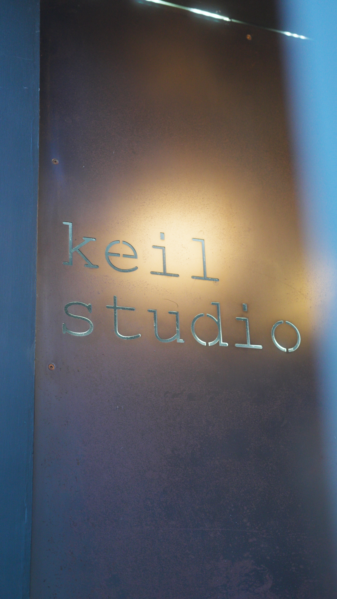 Keil Studio sign in the workshop