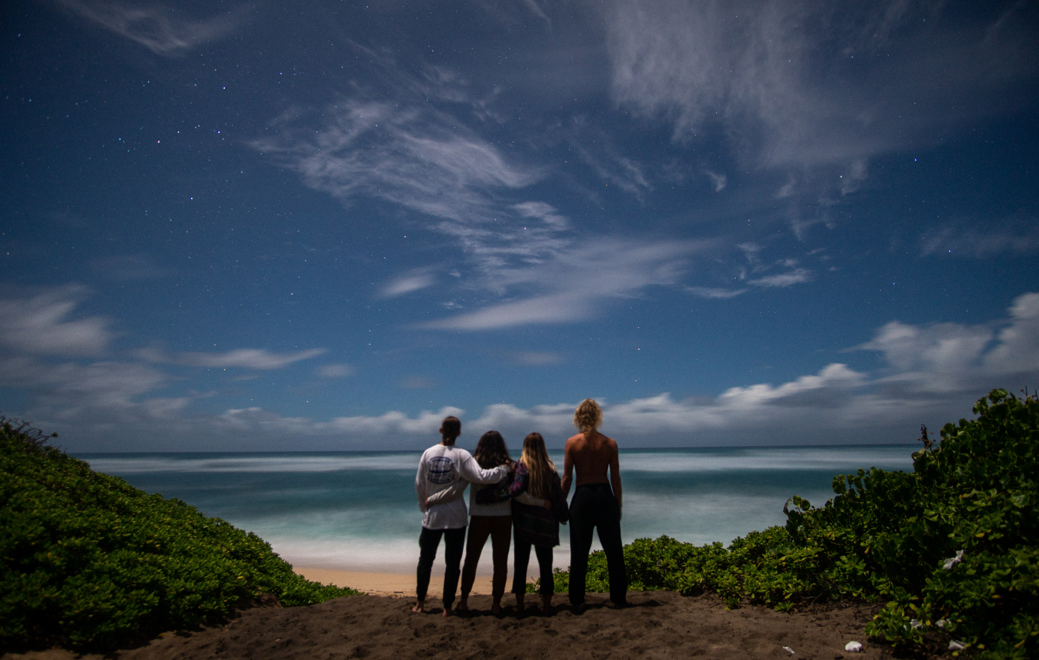 Siôn with a guitar in Hawaii